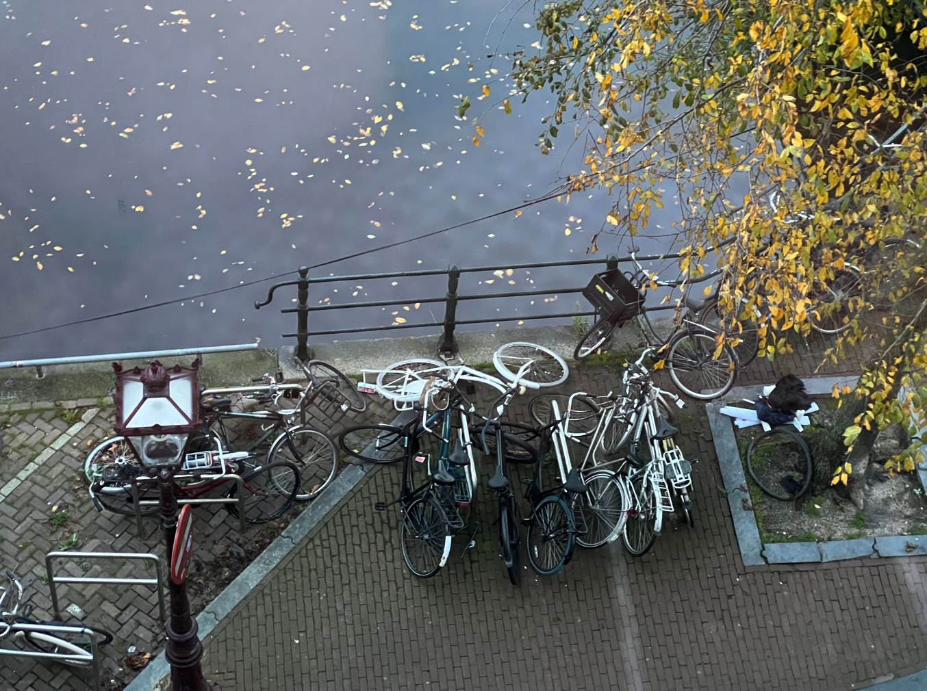 bikes by a canal