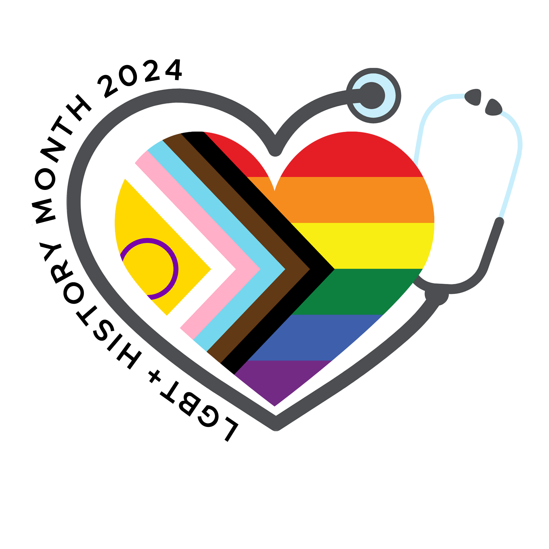 LGBT+ History Month Badge Design.