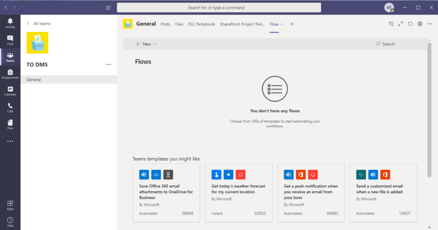 Using Microsoft Flow to update a Teams group with SharePoint activity ...