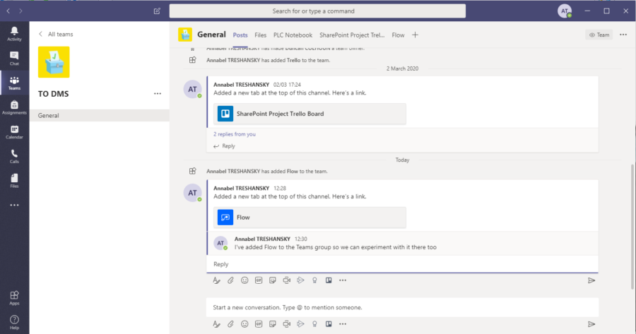 Using Microsoft Flow to update a Teams group with SharePoint activity ...