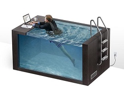 Think Geek's swim desk, an April Fool's day joke product