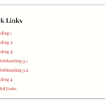 Screenshot of an index box with HTML links