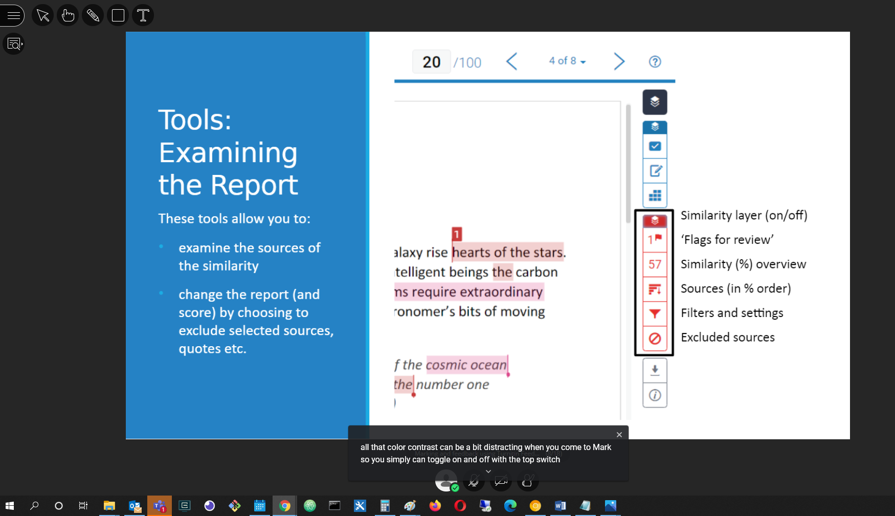Screenshot: Live Captions in Collaborate