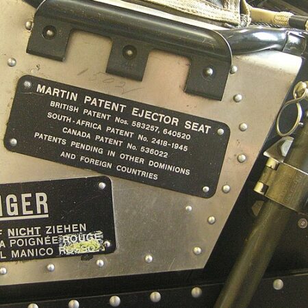 "Ejector seat with patents cropped" by Audrius Meskauskas is licensed under CC BY-SA 3.0.