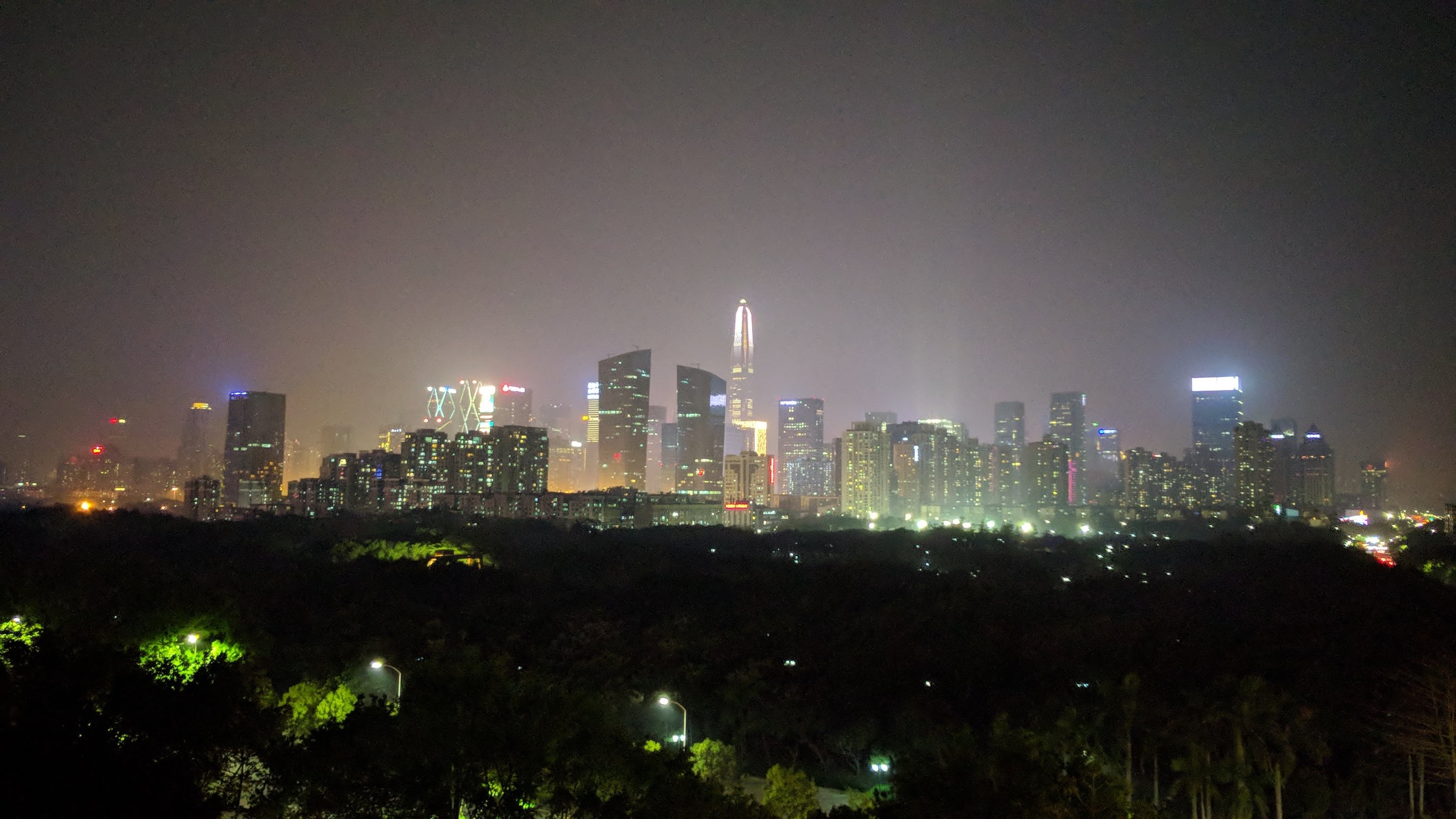 China skyline at night