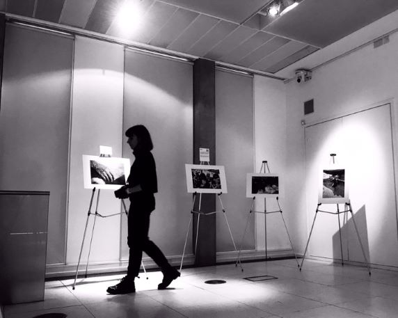 Gintare during the Photography competition exhibition event in November 2022