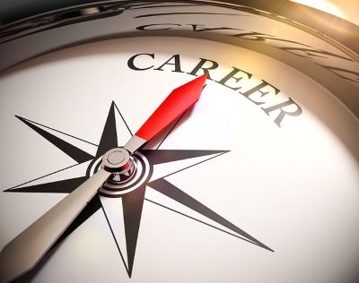 Image of compass with the word "career"