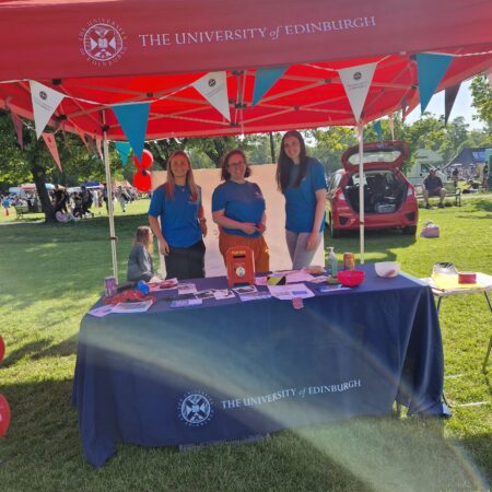 Sophia, on the far right, and some of the Community team at the Meadows festival