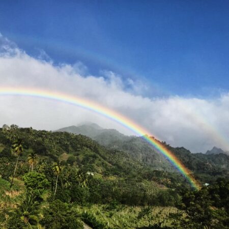A rainbow in the Caribbean