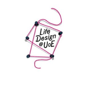 Life Design logo which Regan created for the Careers Service which features the text "Life Design @UoE".