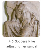 4.0 Goddess Nike adjusting her sandal