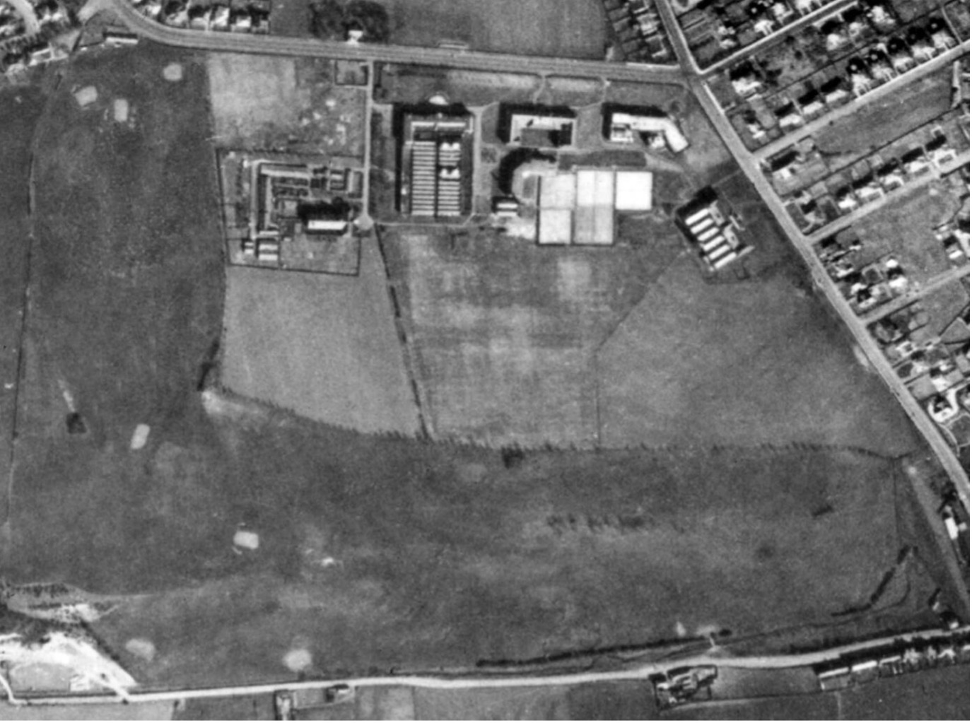 Aerial shot of KB, 1946