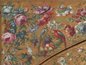 Double-manual harpsichord (Francis Coston): detail