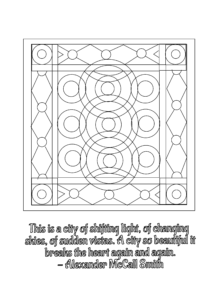 Bedlam Theatre Ventilation Grid illustration with McCall-Smith quote