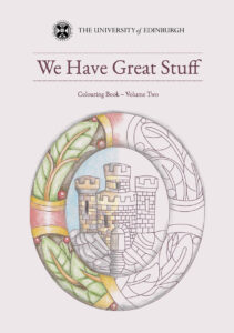 'We have great stuff' colouring book volume 2 front cover