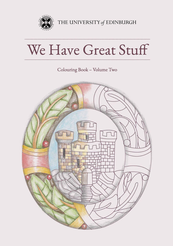 'We have great stuff' colouring book volume 2 front cover
