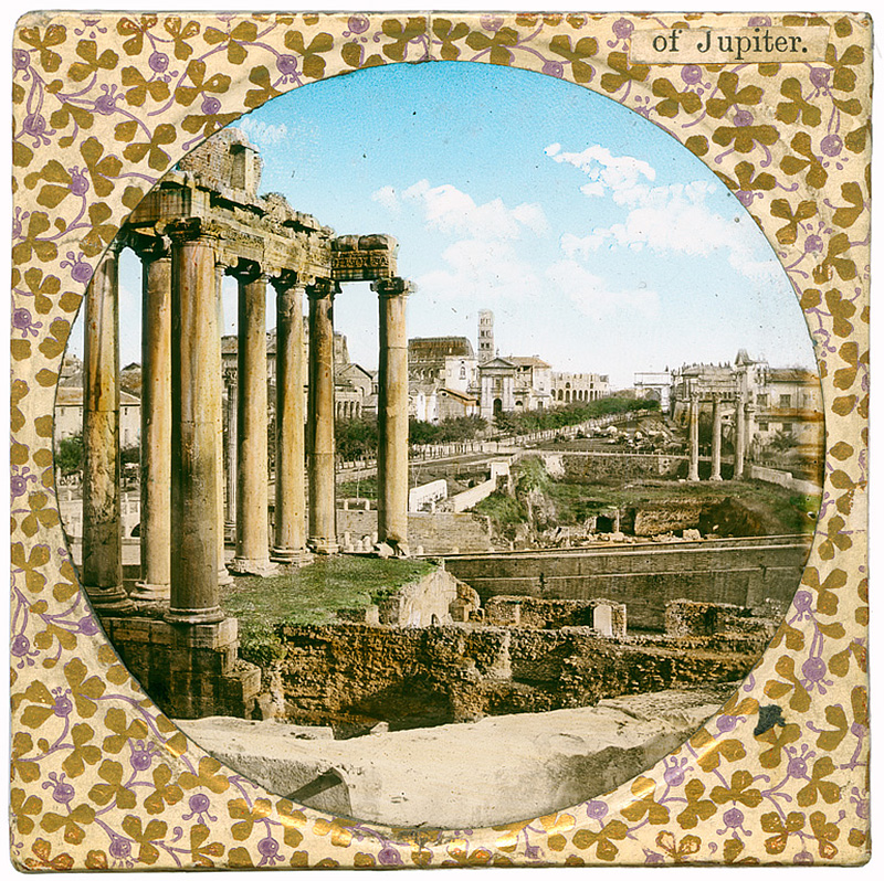 Temple of Saturn in the Forum, Rome, Italy.