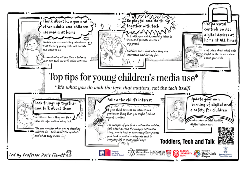Top tips for young children's media use guidance