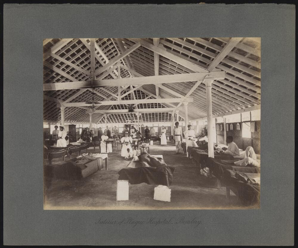 Interior of a temporary hospital in Bombay during the bubonic plague of 1896-187- Source: Wellcome Collection