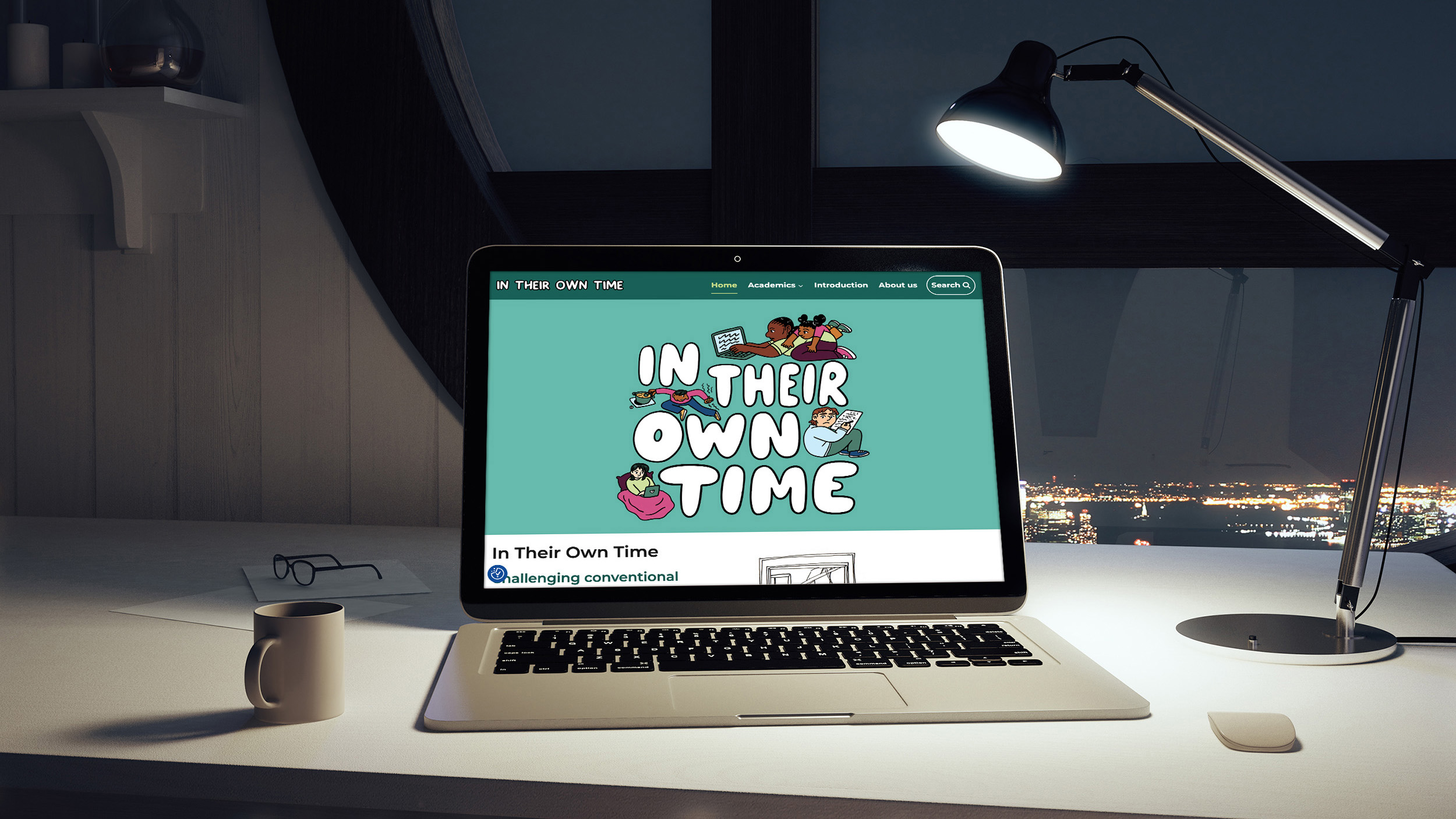 Laptop showing In Their Own Time website