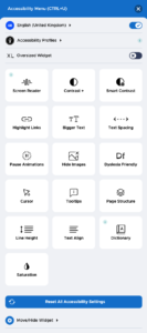 ThingLink accessibility menu