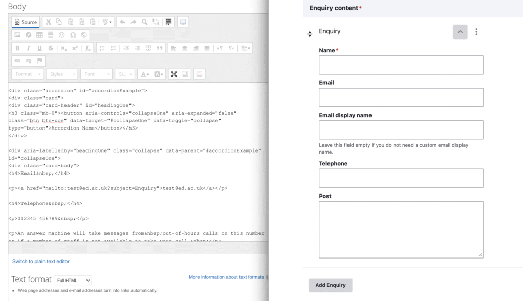 A before-and-after screenshot of the editor interface