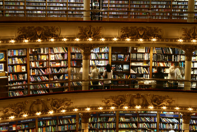 A photograph of a beautiful bookshop