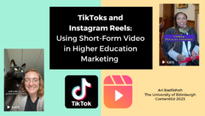 First slide of "TikToks and Instagram Reels" presentation