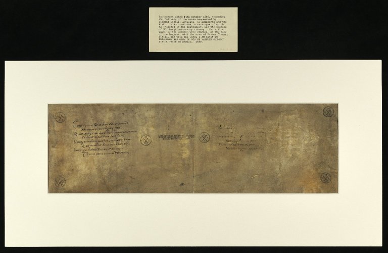 Litill bequest document (EUA GD70) Litill bequest document (EUA GD70)