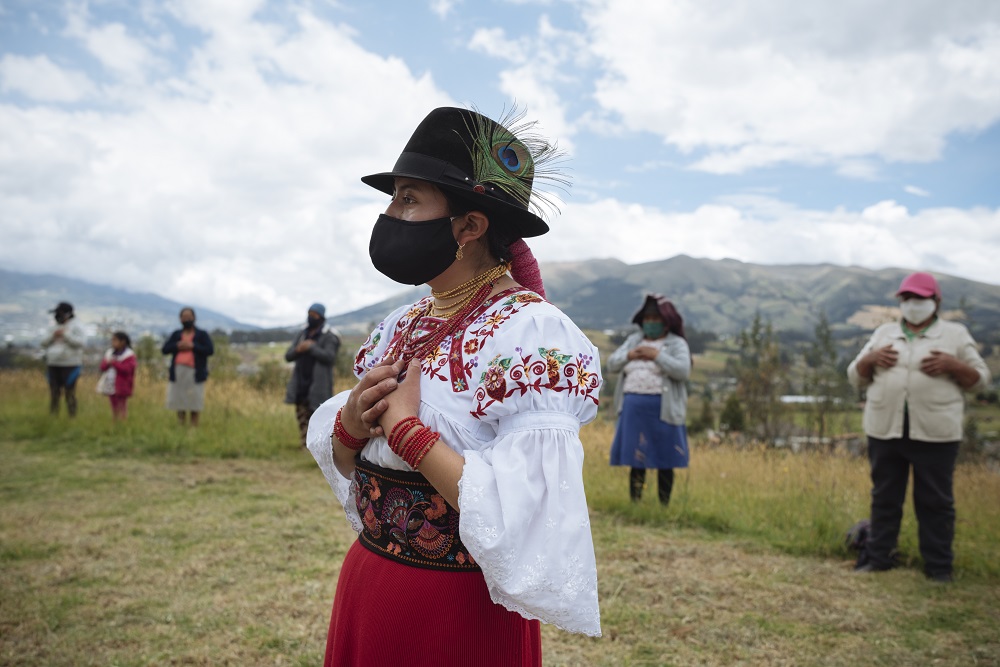 Belen, age 16, participates in an indigenous ceremony in Ecuador.