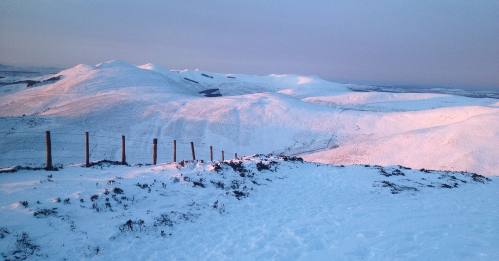 The Pentland Hills in the snow