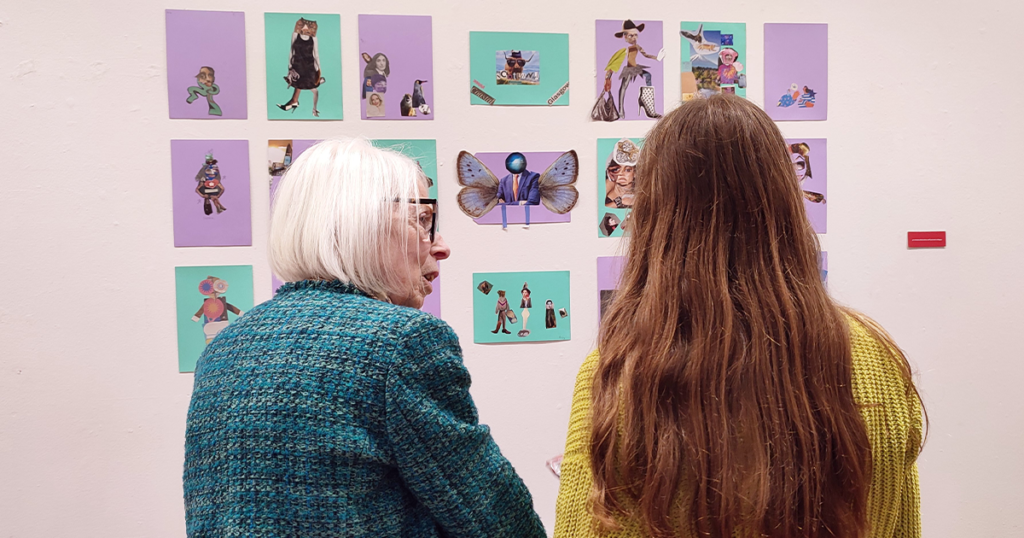Guests at he National Saturday Club exhibition