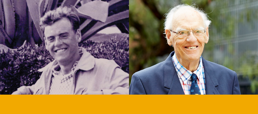 Then and now: David Shearman as a student and in recent times.