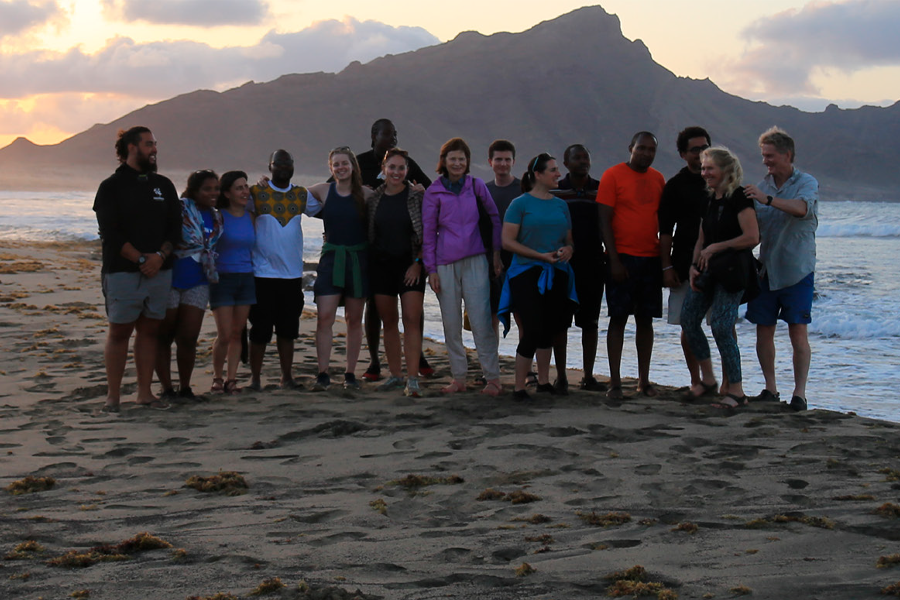 A group of Edinburgh Ocean Leaders during a field expedition