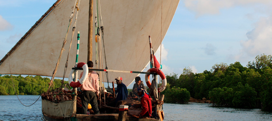 Fishermen on a wildlife reserve in Kenya