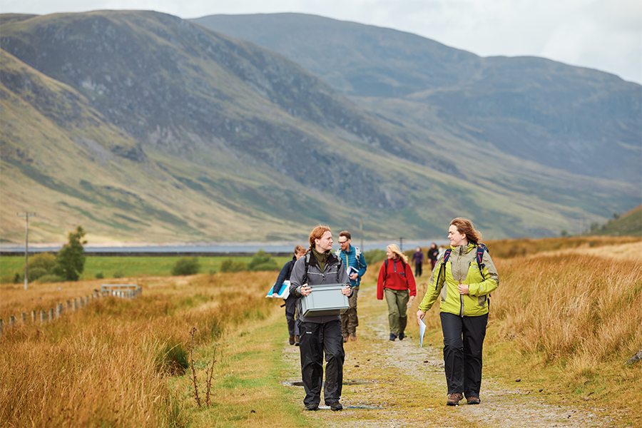 Student field course at Barvick Burn Forest and Peatland Programme site (Credit: University of Edinburgh)