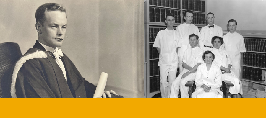 Murray Bett on graduation and during medical training