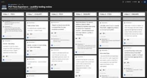 Collating biggest usability issues on Padlet