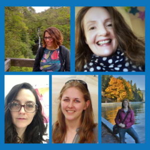 Top left: Robin Flaig, Top right: Kirsteen Campbell, Bottom left: Rebecca Dawson, Bottom middle: Rachel Edwards, Bottom right: Louise Hartley