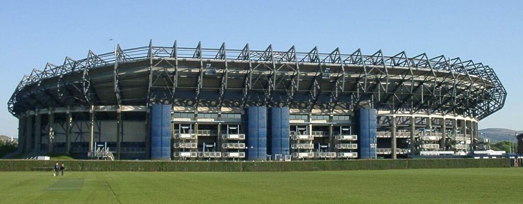 Outside Murrayfield Stadium