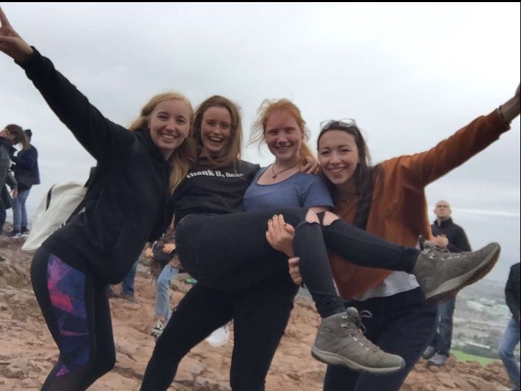 picture of group of girls out hillwalking