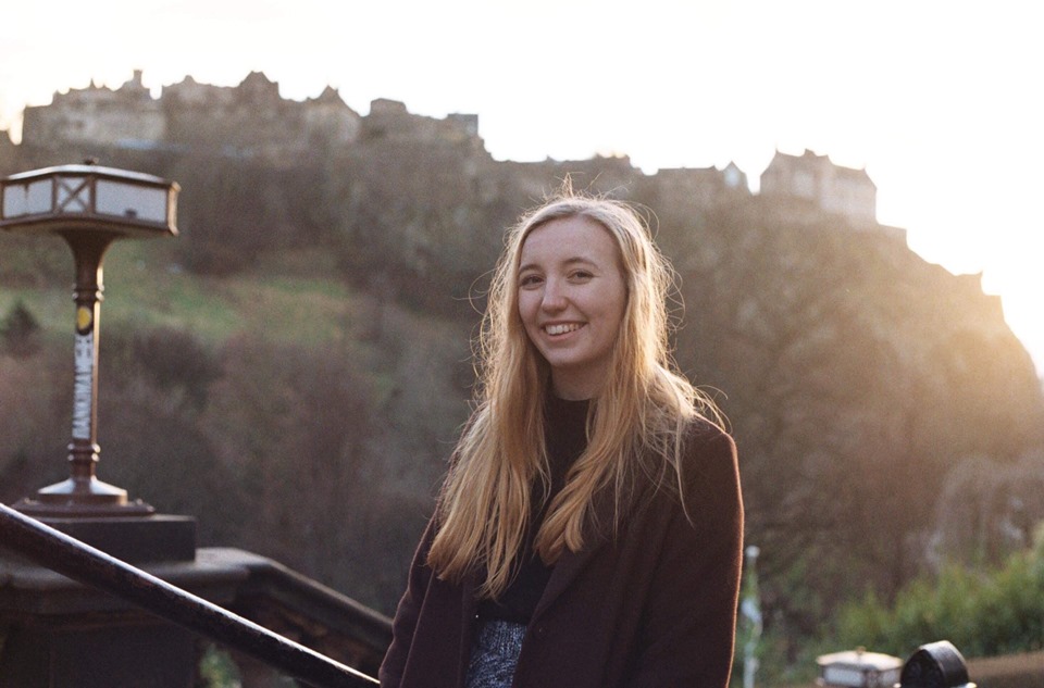 Picture of me in front of Edinburgh castle