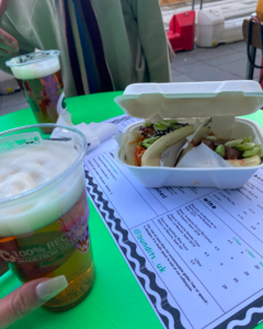 Bao and beer in Leith.