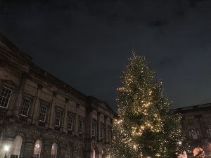 Christmas tree in old college