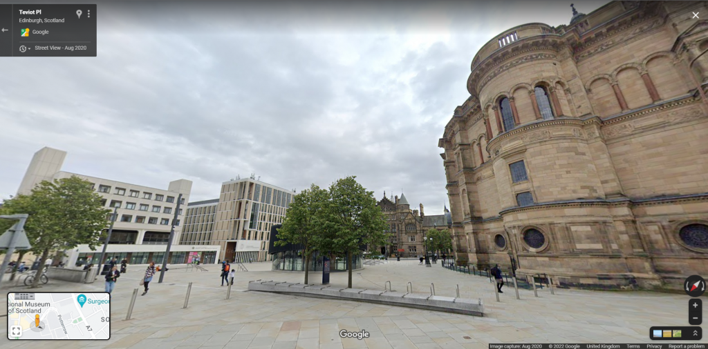 university of Edinburgh on google streetview