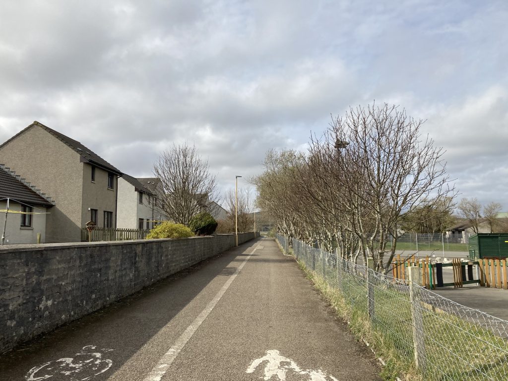 A quiet road in the Kirkwall neighbourhood