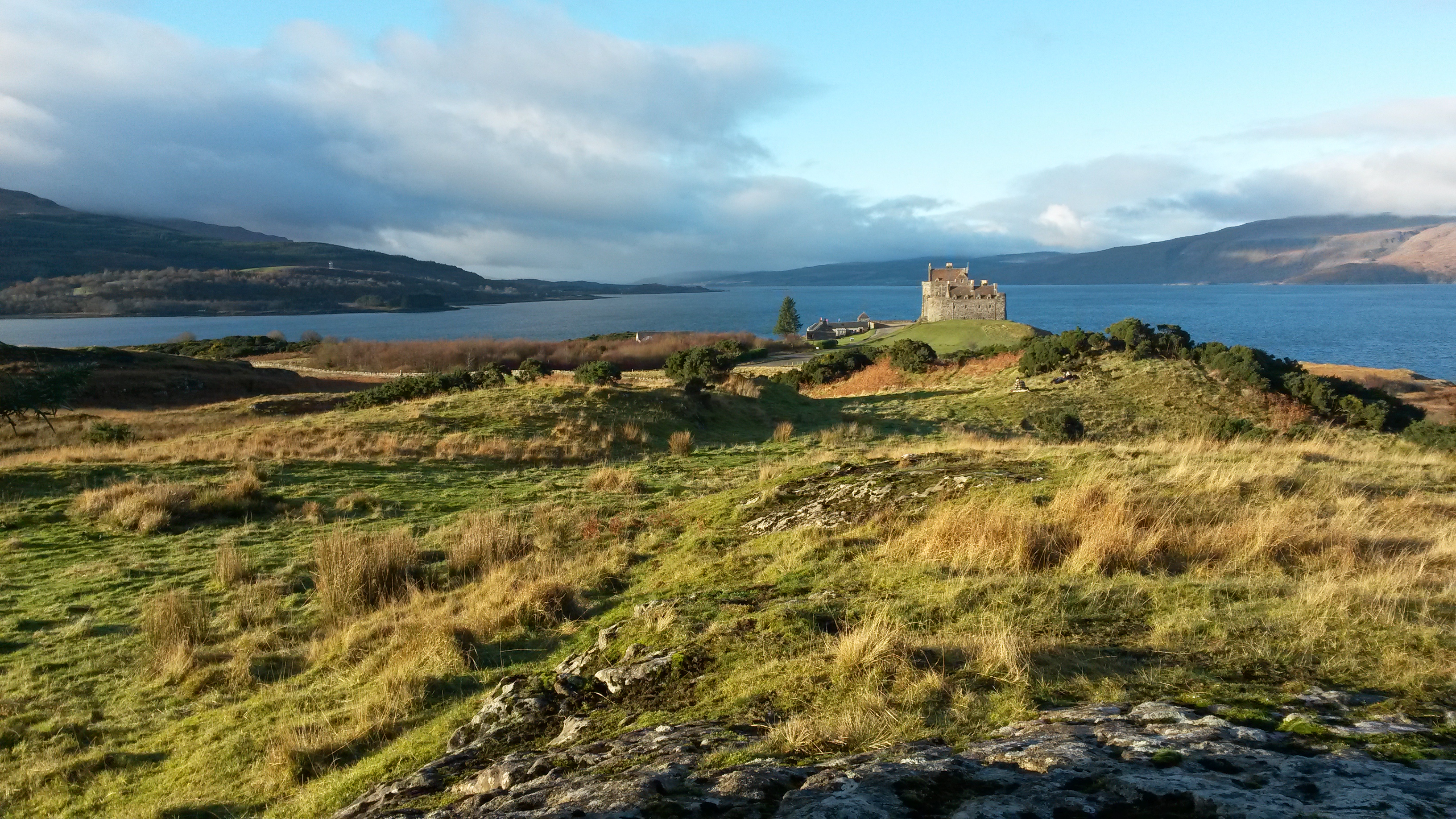 Duart Castle on Mull - can you spot the illustrators in the distance?