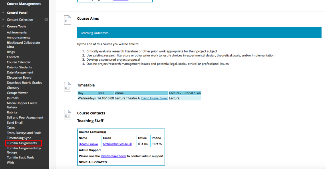 IPP Supervisors leaving grades and feedback in Turnitin Informatics