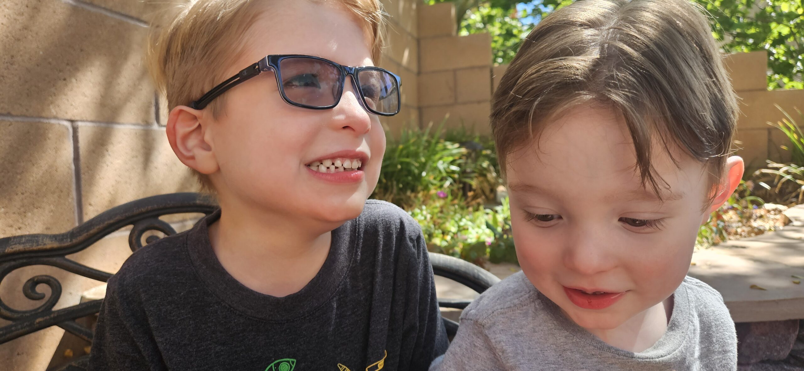 Head shots of two children