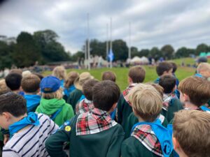 Cubs looking at a rugby field